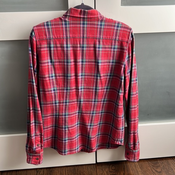 Rugby by Ralph Lauren Plaid Multicolor Cotton Flannel Top. Size 12 Slim Fit - Picture 5 of 8
